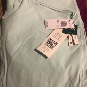 Women’s Size L Baby Blue and White Roxy Snow Pants Brand New With Tags